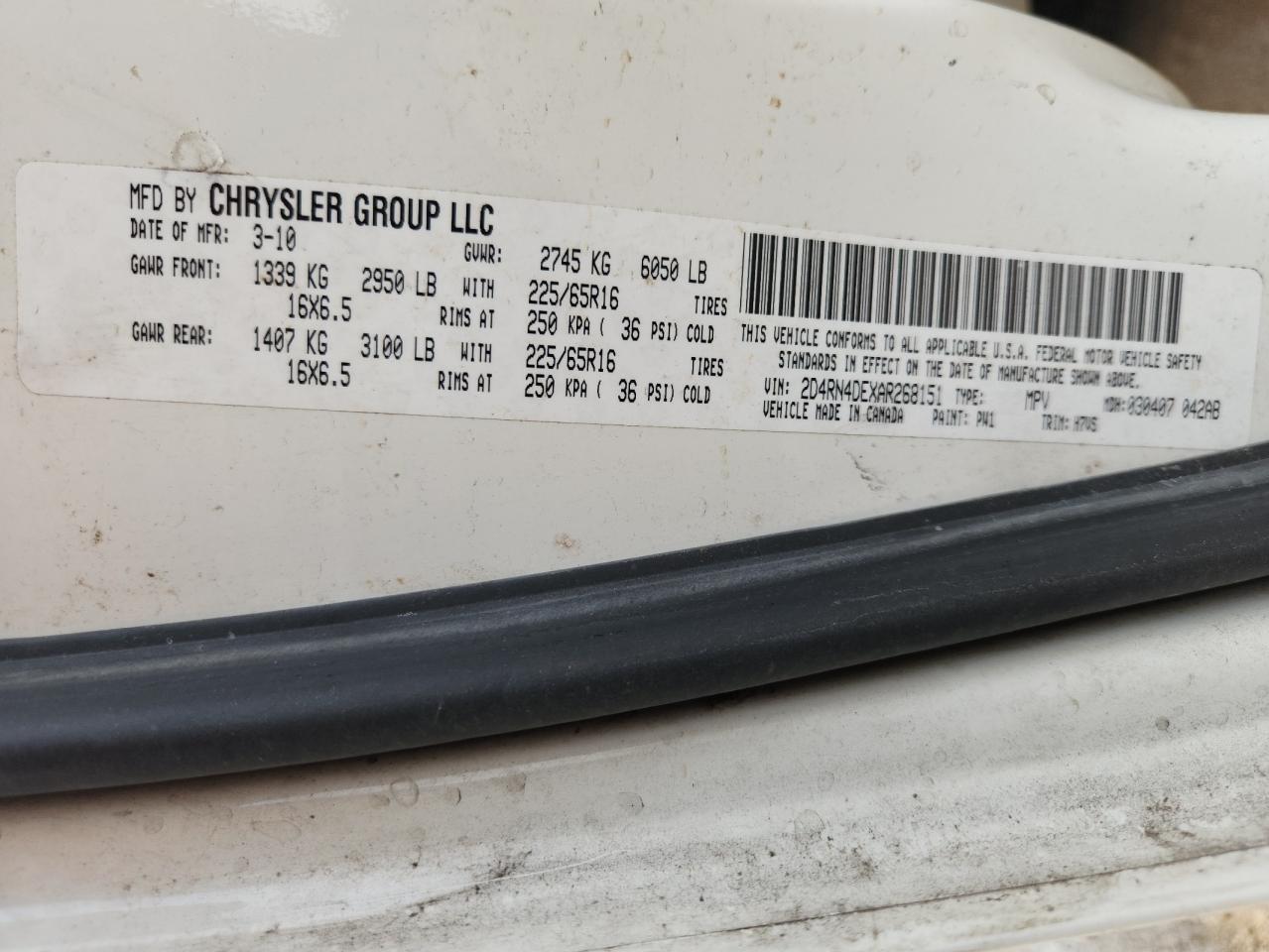 2010 Dodge Grand Caravan Se VIN: 2D4RN4DEXAR268151 Lot: 87226465