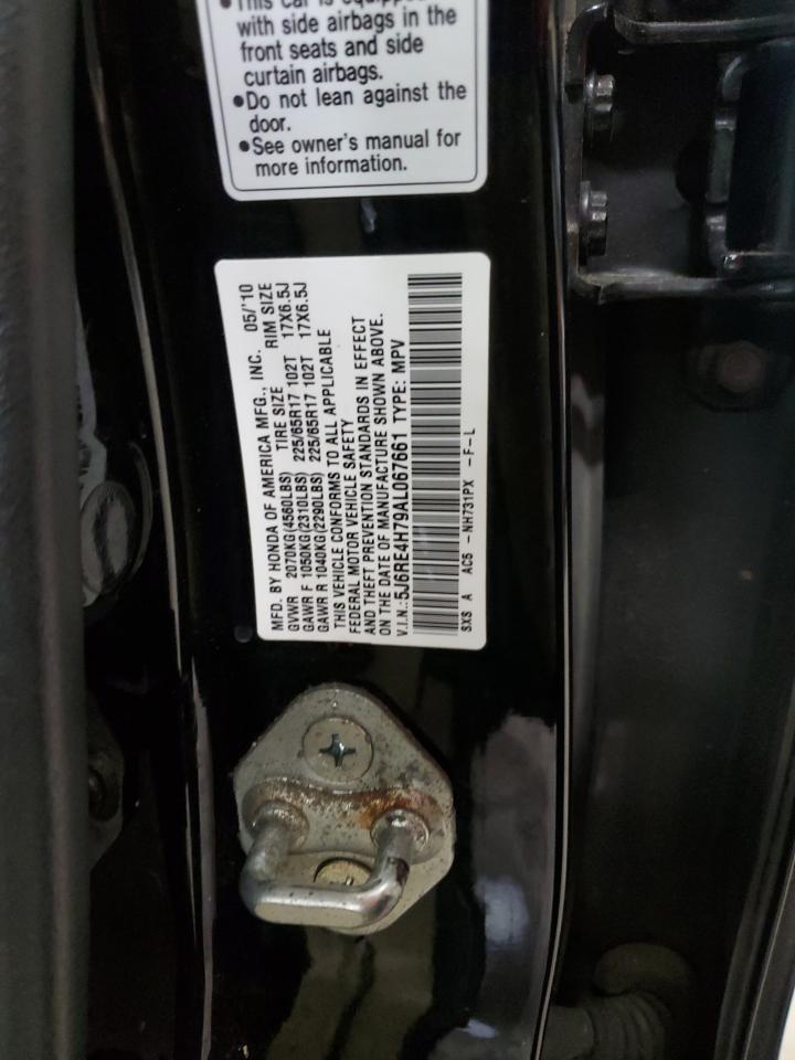 2010 Honda Cr-V Exl VIN: 5J6RE4H79AL067661 Lot: 90078995