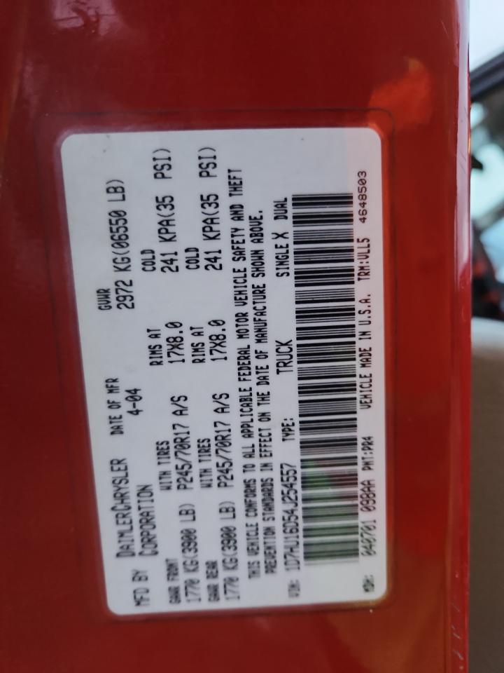 2004 Dodge Ram 1500 St VIN: 1D7HU16D54J254557 Lot: 90714455