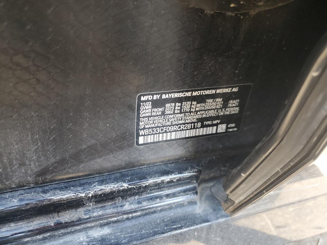 2024 BMW Ix M60 VIN: WB533CF09RCR28118 Lot: 71059115