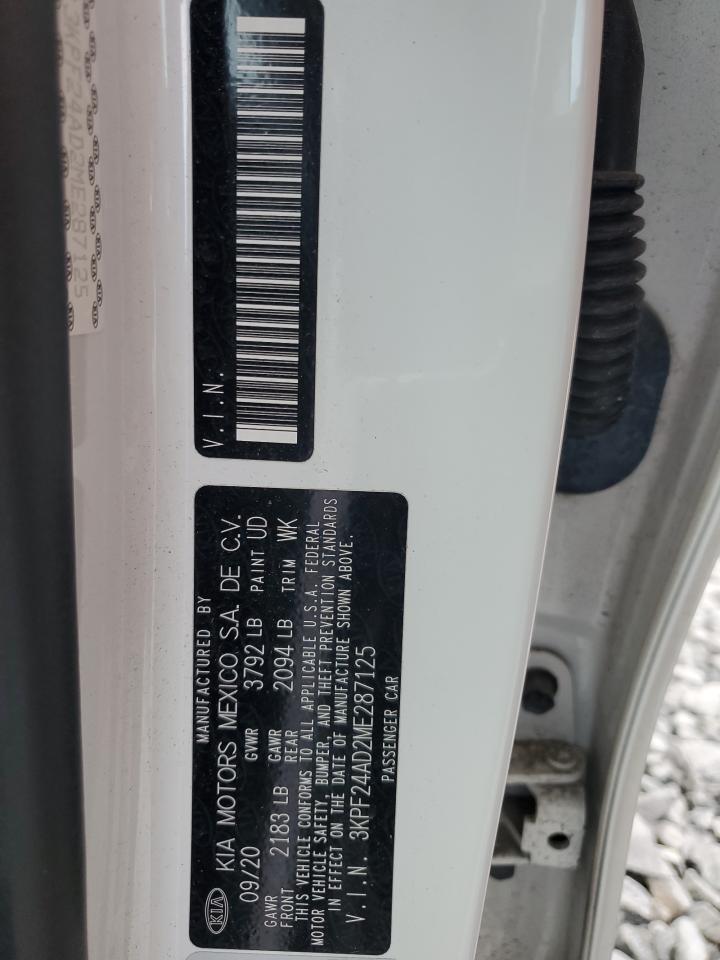 2021 Kia Forte Fe VIN: 3KPF24AD2ME287125 Lot: 90036575