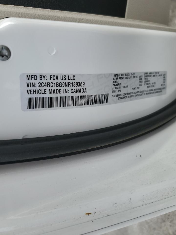 2022 Chrysler Pacifica Touring L VIN: 2C4RC1BG9NR189369 Lot: 85196425