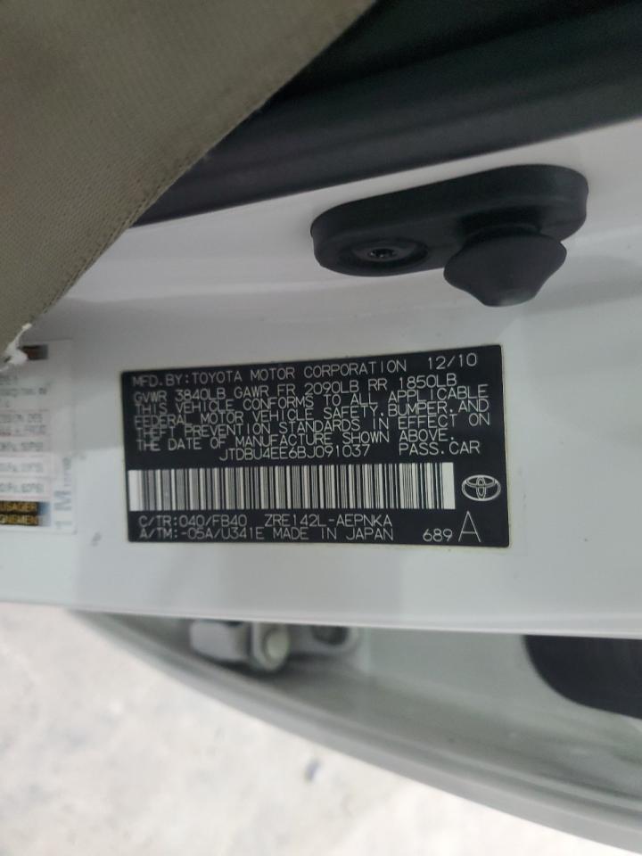 2011 Toyota Corolla Base VIN: JTDBU4EE6BJ091037 Lot: 85861595