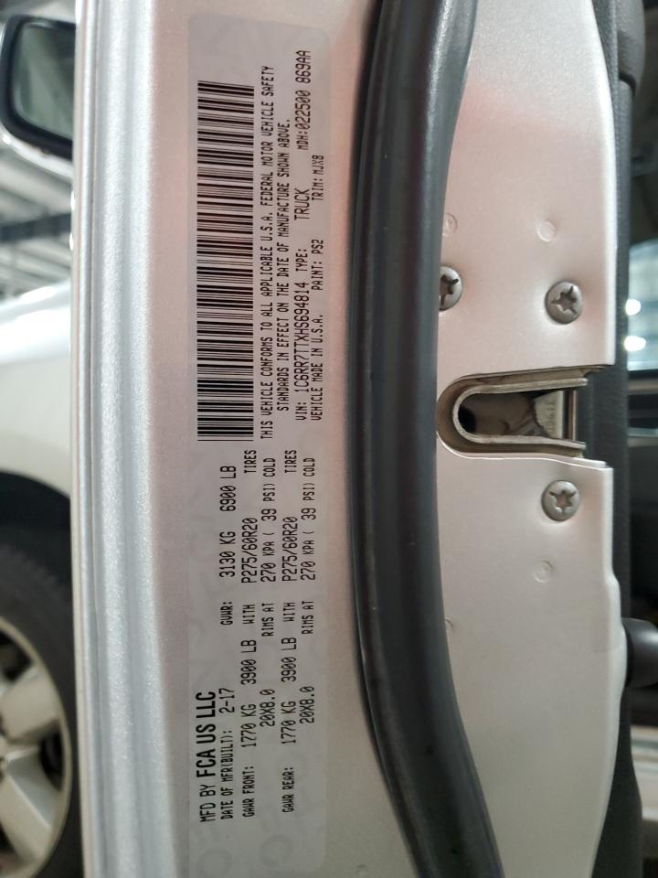 2017 Ram 1500 Slt VIN: 1C6RR7TTXHS694814 Lot: 87312185