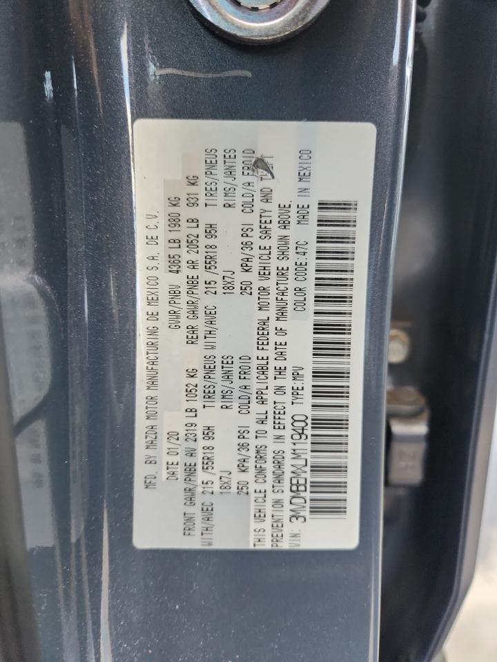 2020 Mazda Cx-30 Premium VIN: 3MVDMBEMXLM119400 Lot: 90019885