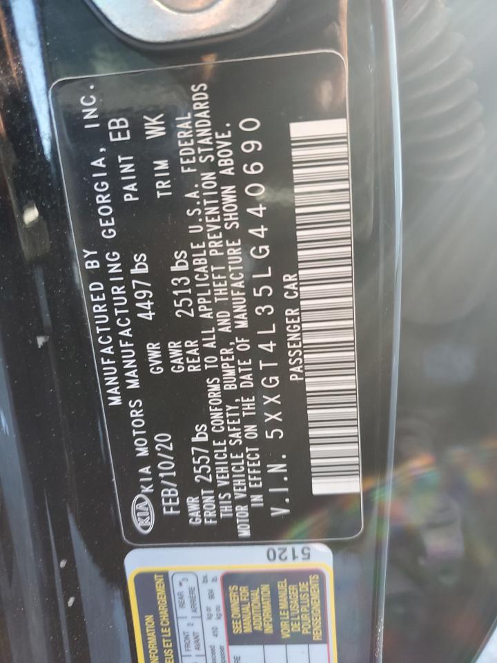 2020 Kia Optima Lx VIN: 5XXGT4L35LG440690 Lot: 89467825