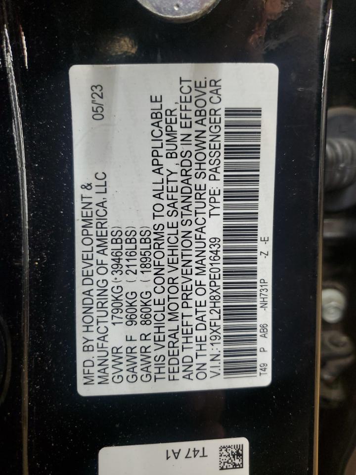 2023 Honda Civic Sport VIN: 19XFL2H8XPE016439 Lot: 81985355