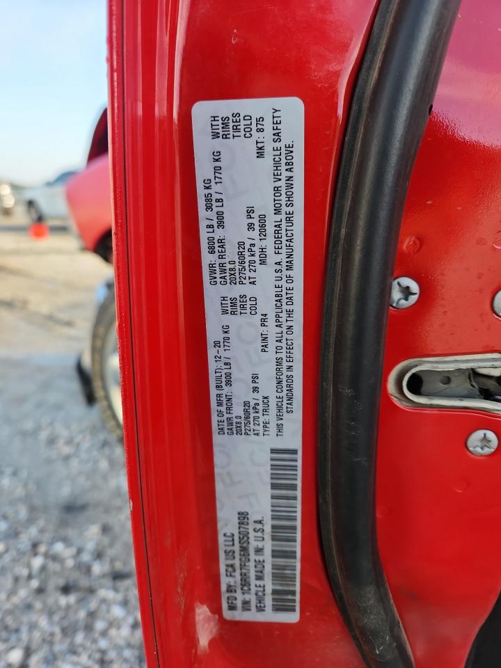 2021 Ram 1500 Classic Tradesman VIN: 1C6RR7FG6MS507898 Lot: 90451455