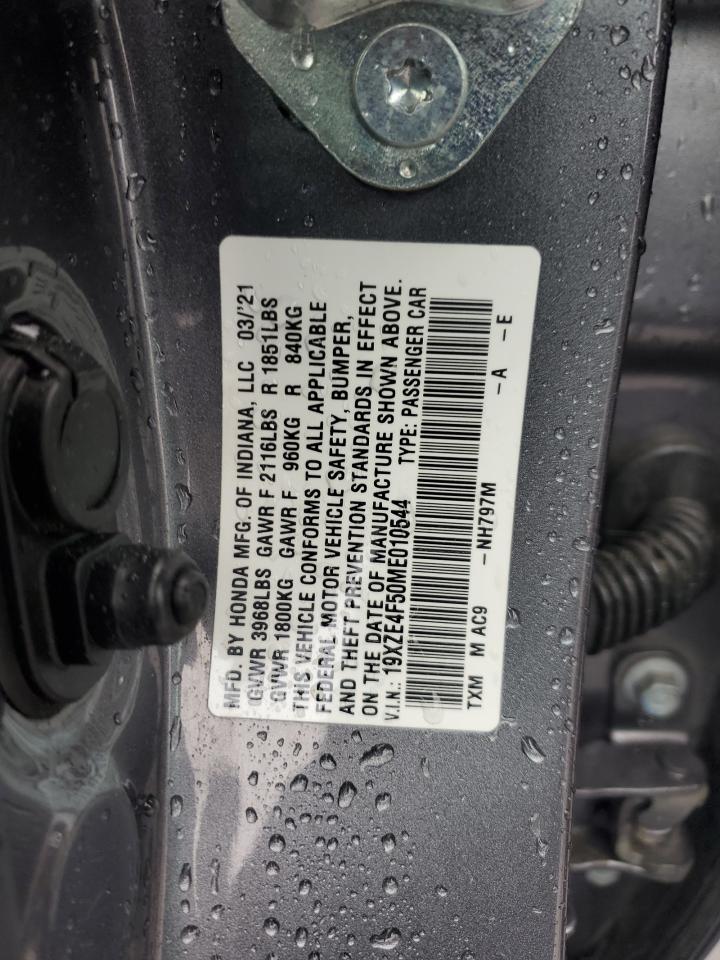 2021 Honda Insight Ex VIN: 19XZE4F50ME010544 Lot: 90878445