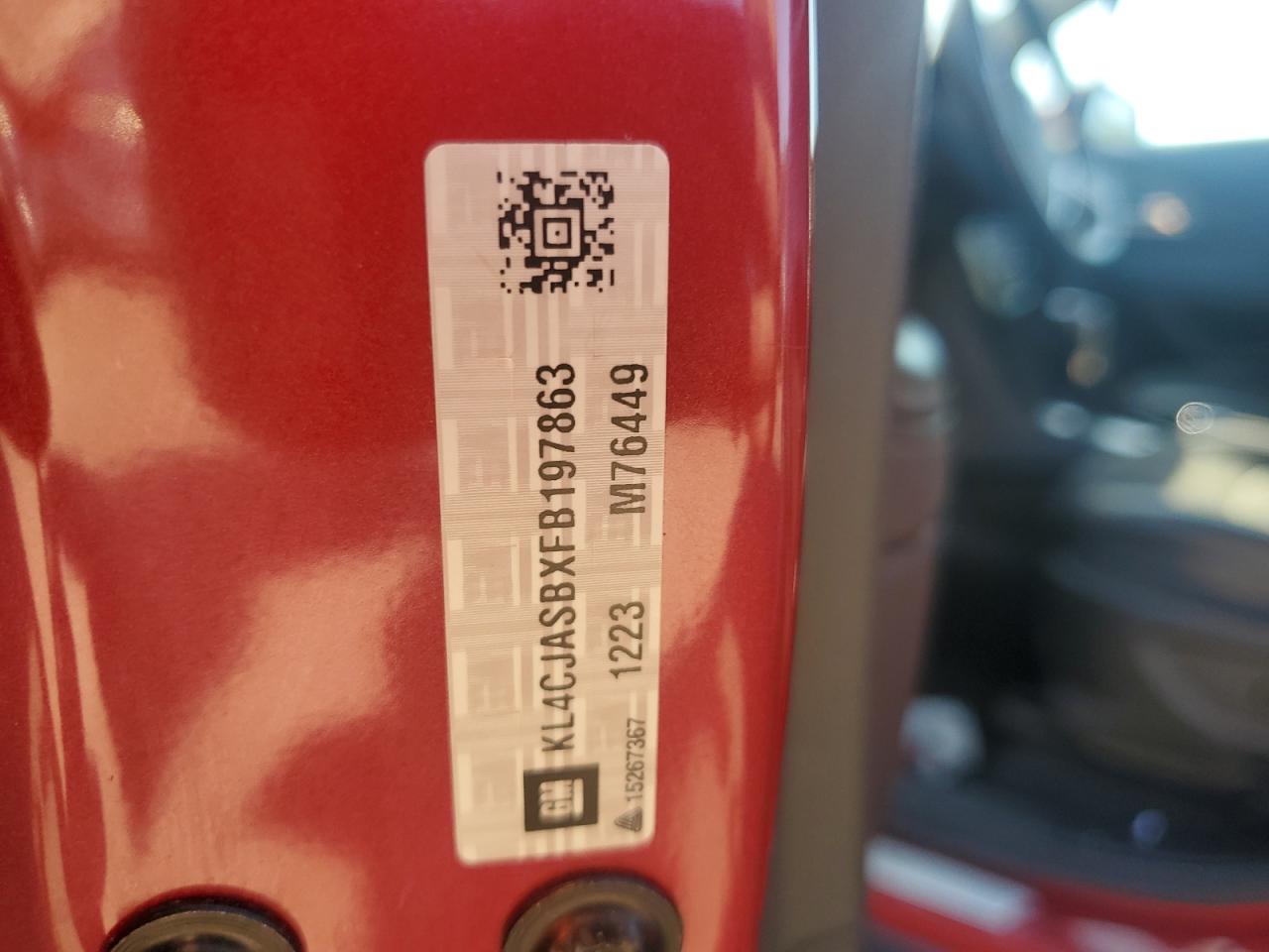 2015 Buick Encore VIN: KL4CJASBXFB197863 Lot: 90147415