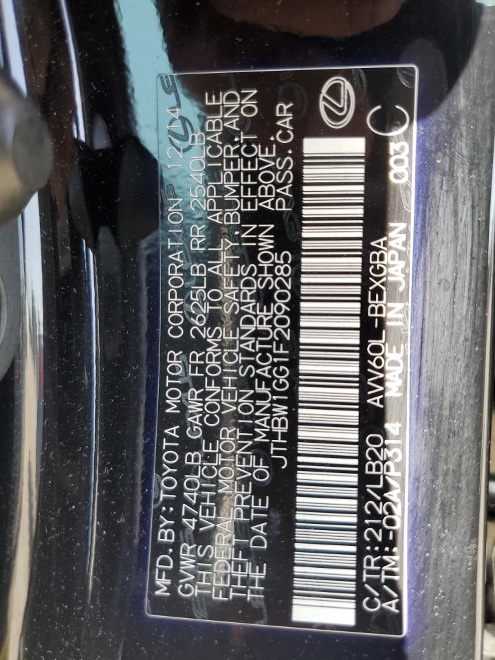 2015 Lexus Es 300H VIN: JTHBW1GG1F2090285 Lot: 82282395