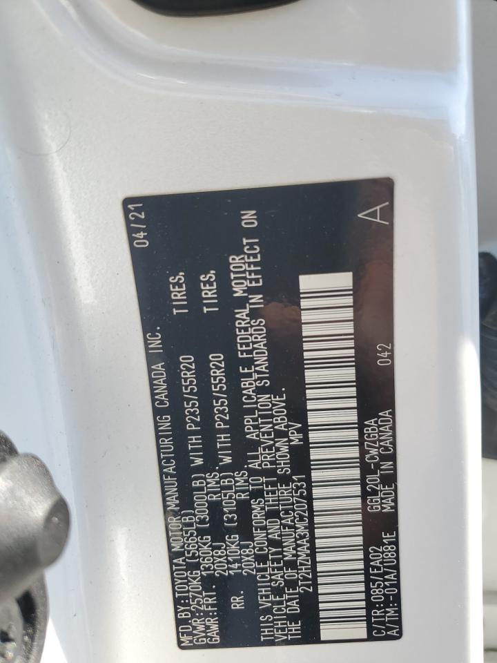 2021 Lexus Rx 350 VIN: 2T2HZMAA3MC207531 Lot: 89717125