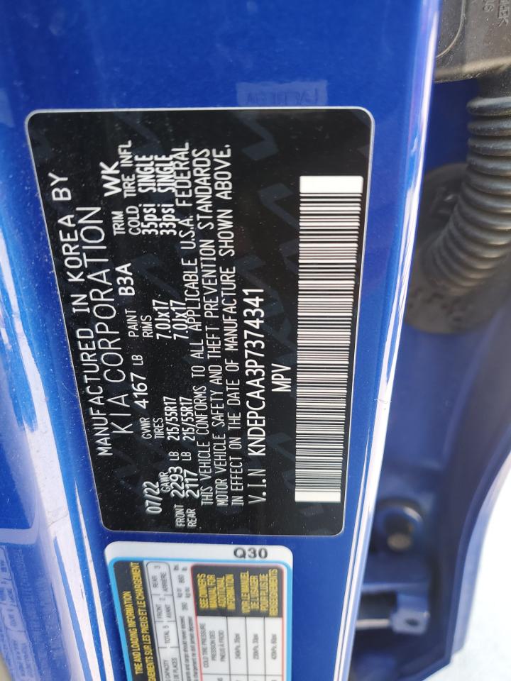 2023 Kia Seltos Lx VIN: KNDEPCAA3P7374341 Lot: 90035055