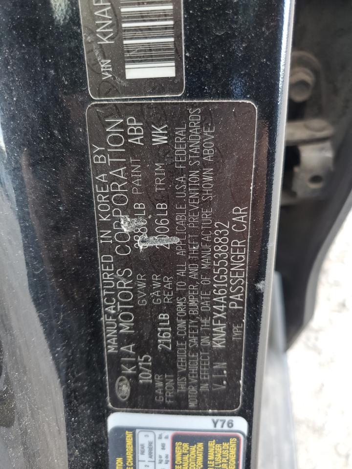 2016 Kia Forte Lx VIN: KNAFX4A61G5538832 Lot: 85571835