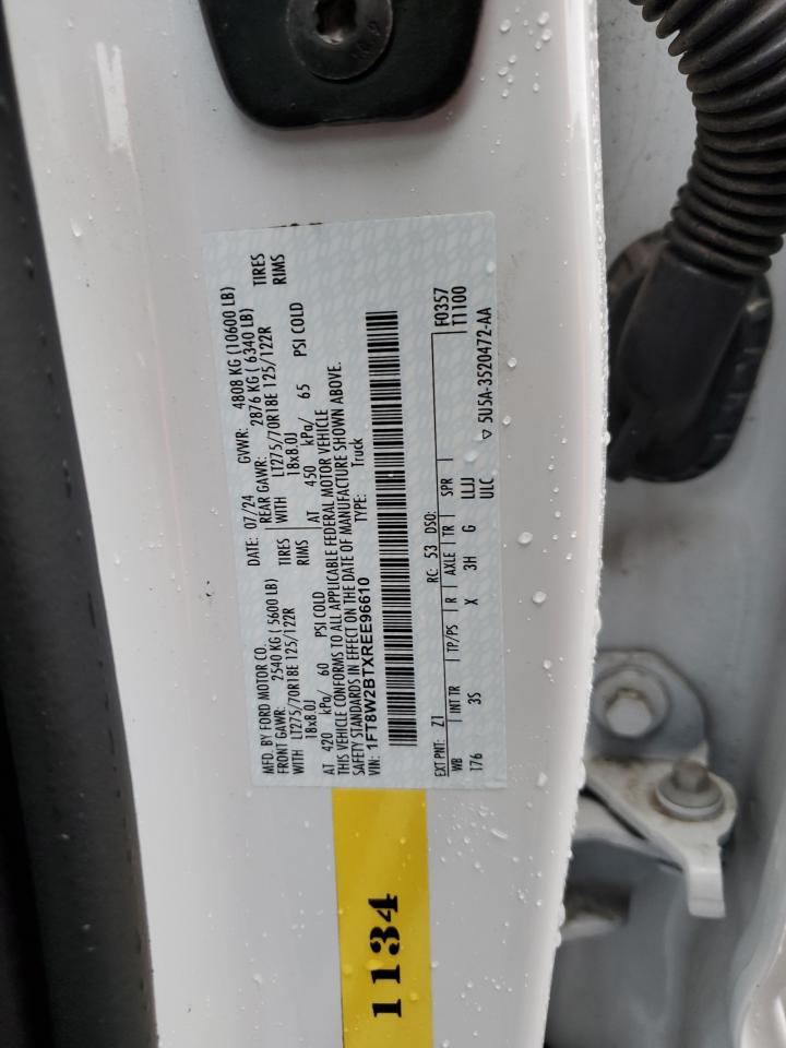 2024 Ford F250 Super Duty VIN: 1FT8W2BTXREE96610 Lot: 87120465