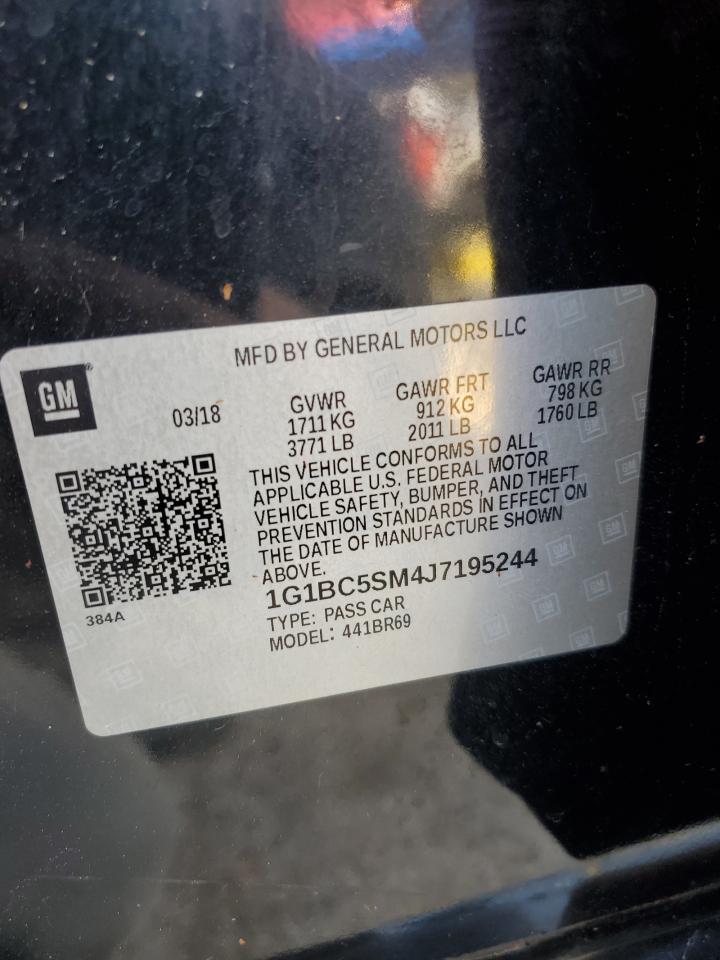 2018 Chevrolet Cruze Ls VIN: 1G1BC5SM4J7195244 Lot: 86178045