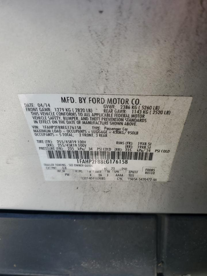 2014 Ford Taurus Limited VIN: 1FAHP2F88EG176158 Lot: 82546855