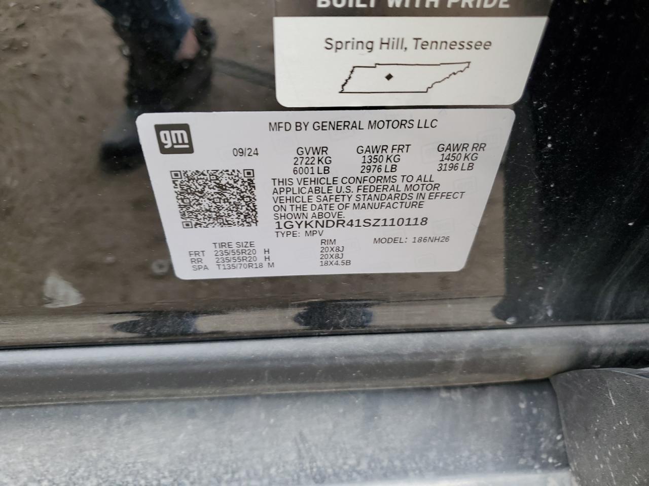 2025 Cadillac Xt5 Premium Luxury VIN: 1GYKNDR41SZ110118 Lot: 82761165