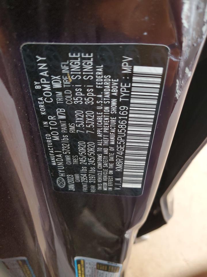2023 Hyundai Palisade Calligraphy VIN: KM8R74GE5PU586169 Lot: 85360225