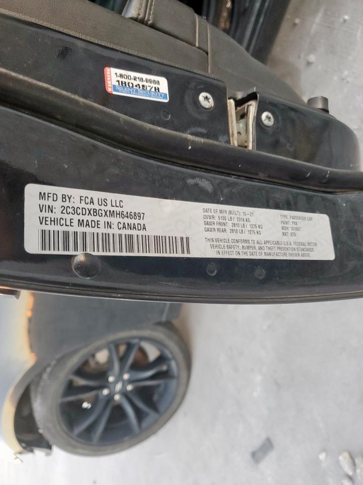 2021 Dodge Charger Sxt VIN: 2C3CDXBGXMH646897 Lot: 90093975