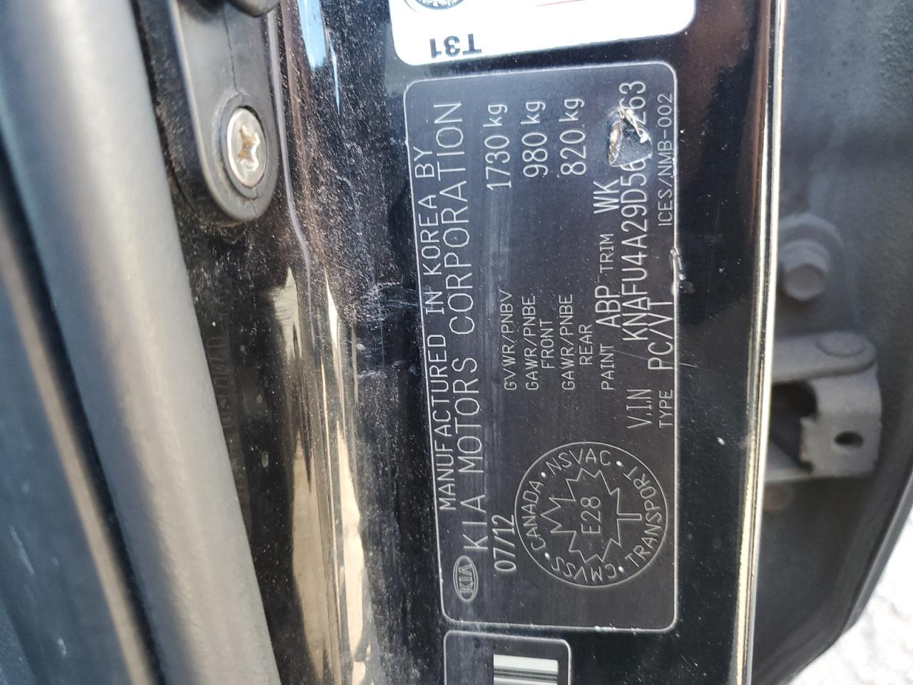 2013 Kia Forte Ex VIN: KNAFU4A29D5683263 Lot: 85302635