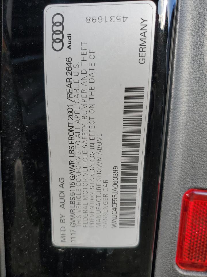 2018 Audi S5 Prestige VIN: WAUC4CF55JA060399 Lot: 87020815