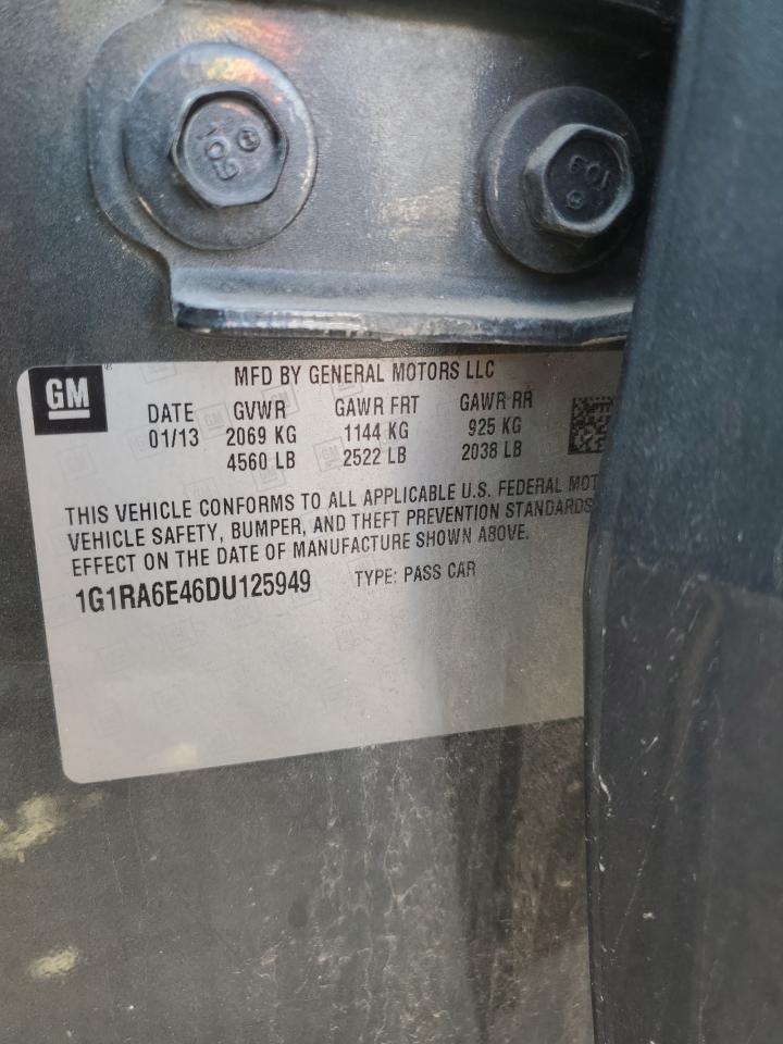 2013 Chevrolet Volt VIN: 1G1RA6E46DU125949 Lot: 82454335
