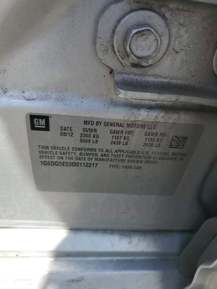 2013 Cadillac Cts Luxury Collection VIN: 1G6DG5E53D0112217 Lot: 81868545