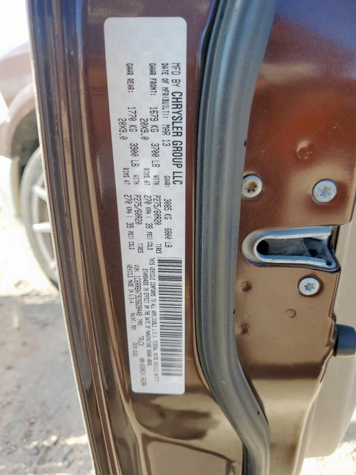 2013 Ram 1500 Laramie VIN: 1C6RR6NT9DS628448 Lot: 82245475