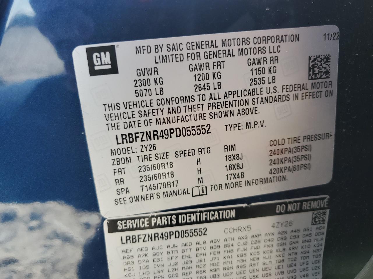 2023 Buick Envision Essence VIN: LRBFZNR49PD055552 Lot: 86167215