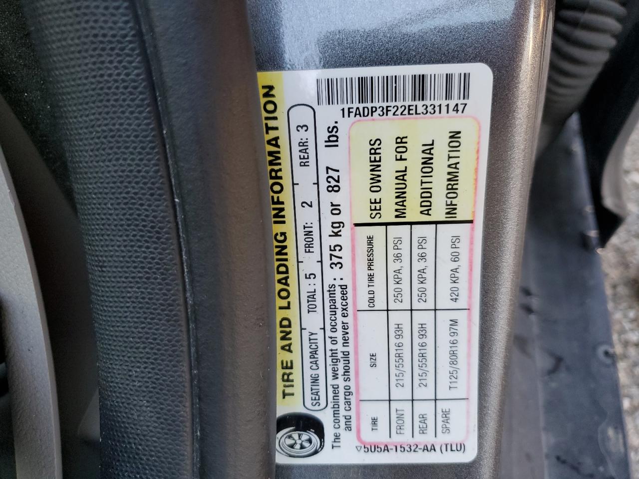 2014 Ford Focus Se VIN: 1FADP3F22EL331147 Lot: 82644805