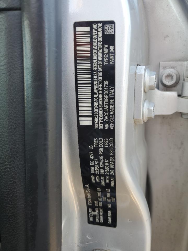 2016 Jeep Renegade Latitude VIN: ZACCJABT8GPD01739 Lot: 85152195