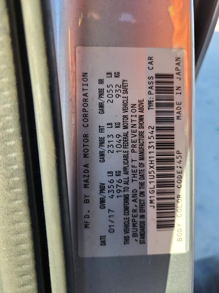 2017 Mazda 6 Sport VIN: JM1GL1U5XH1131542 Lot: 82620245