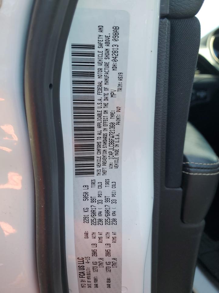 2015 Jeep Cherokee Latitude VIN: 1C4PJLCB6FW721360 Lot: 87398795