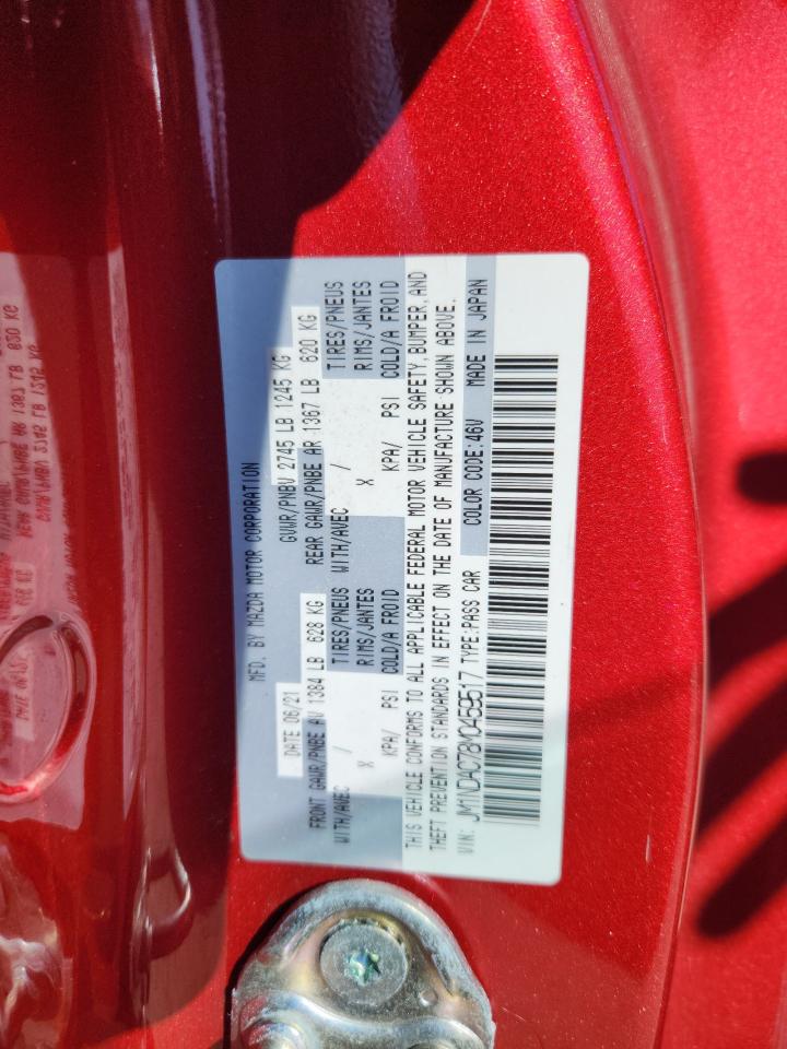 2021 Mazda Mx-5 Miata Club VIN: JM1NDAC78M0459517 Lot: 89707935