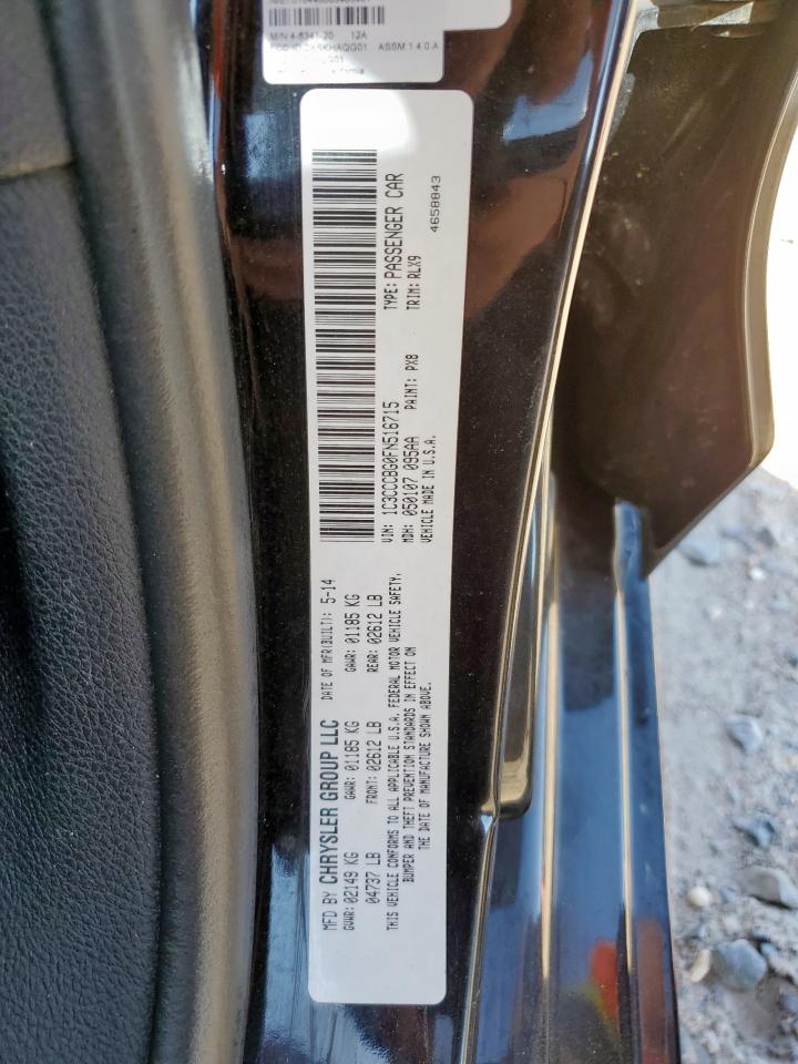 2015 Chrysler 200 S VIN: 1C3CCCBG0FN516715 Lot: 89507595