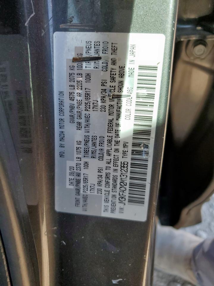 2021 Mazda Cx-5 Touring VIN: JM3KFACM2M1312355 Lot: 86710665