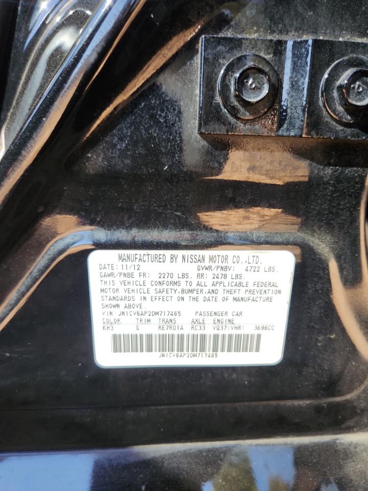 2013 Infiniti G37 Base VIN: JN1CV6AP2DM717465 Lot: 82485845