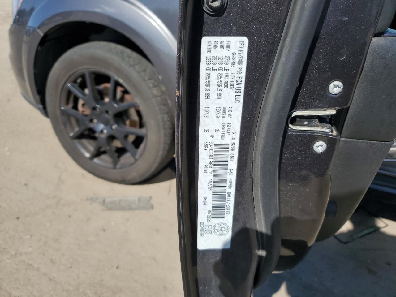 2016 Dodge Journey Sxt VIN: 3C4PDCCG4GT130034 Lot: 84361525