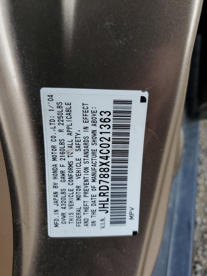 2004 Honda Cr-V Ex VIN: JHLRD788X4C021363 Lot: 82263155