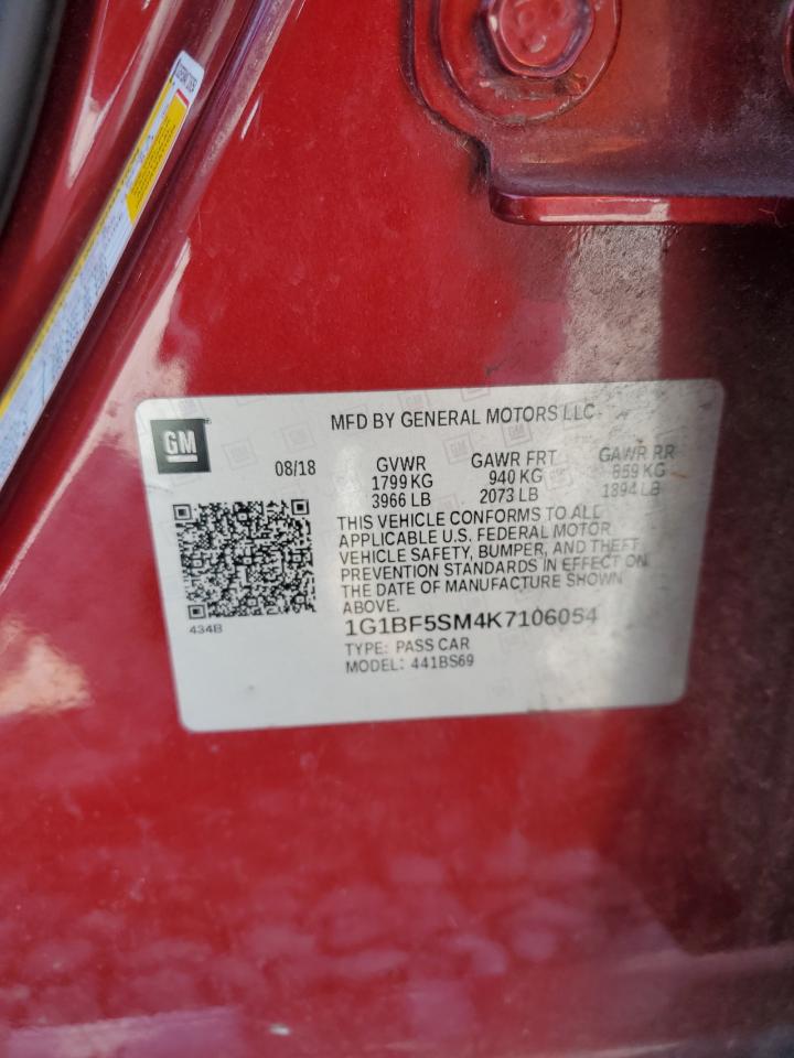 2019 Chevrolet Cruze Premier VIN: 1G1BF5SM4K7106054 Lot: 85106195