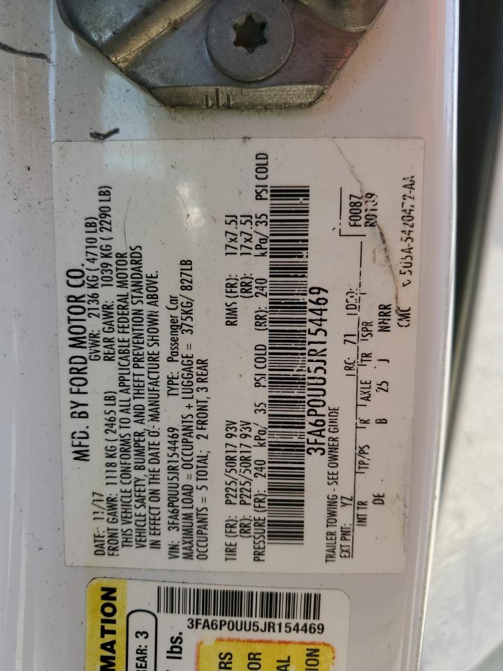 2018 Ford Fusion S Hybrid VIN: 3FA6P0UU5JR154469 Lot: 87267775