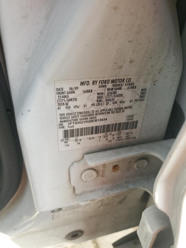 2009 Ford F250 Super Duty VIN: 1FTSW21R29EB13934 Lot: 86278525