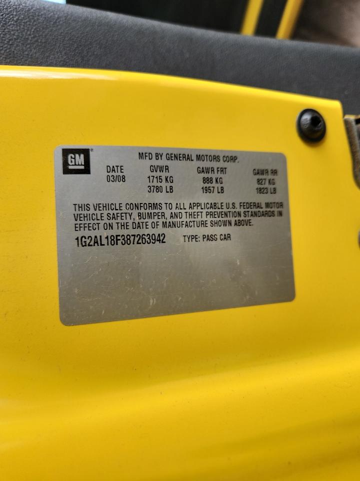 2008 Pontiac G5 VIN: 1G2AL18F387263942 Lot: 84994715