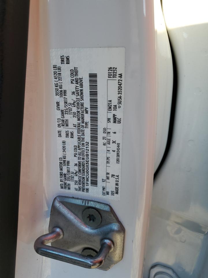 2014 Ford Escape Se VIN: 1FMCU0GX5EUB12132 Lot: 85518475