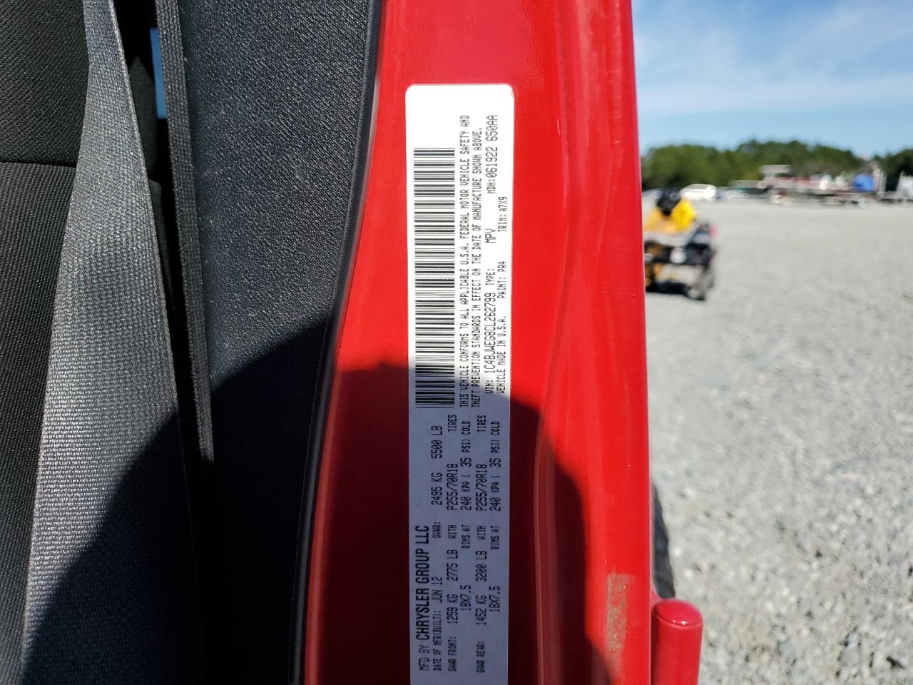 2012 Jeep Wrangler Unlimited Sahara VIN: 1C4BJWEG8CL262799 Lot: 86472845