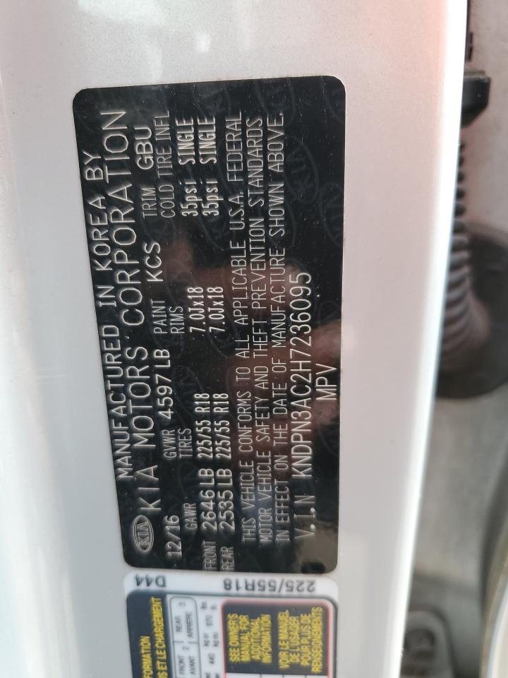 2017 Kia Sportage Ex VIN: KNDPN3AC2H7236095 Lot: 82258785