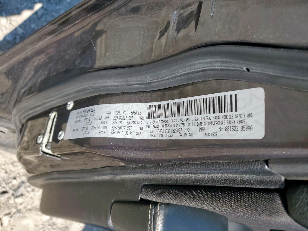 2017 Jeep Cherokee Latitude VIN: 1C4PJLCB6HW527057 Lot: 85209355