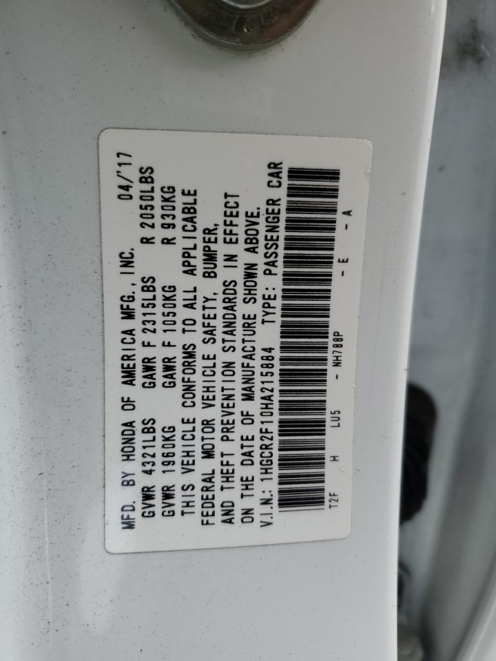 2017 Honda Accord Sport Special Edition VIN: 1HGCR2F10HA215884 Lot: 82266485