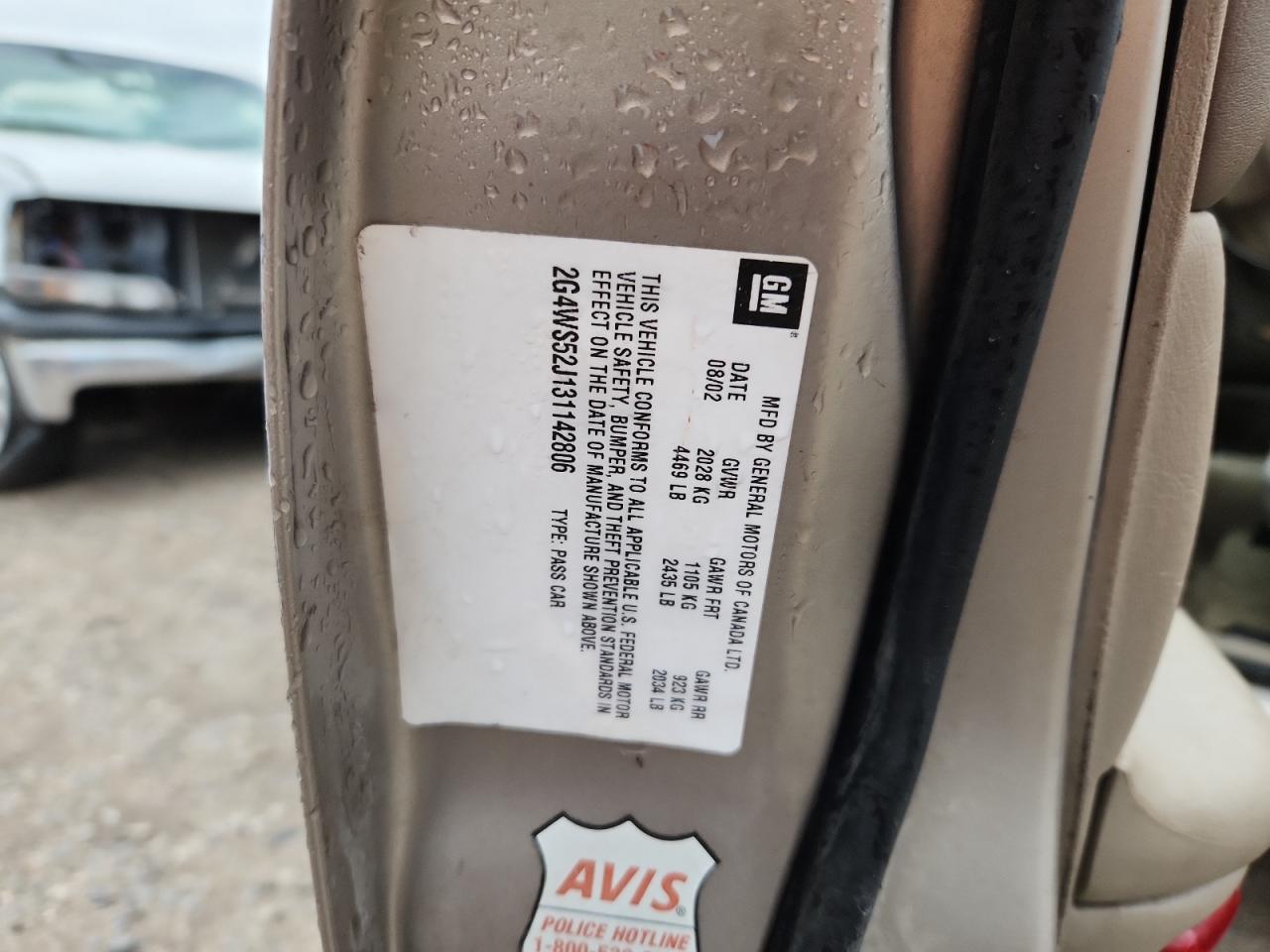 2003 Buick Century Custom VIN: 2G4WS52J131142806 Lot: 82698395